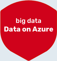 Rood schild met tekst Big Data on Azure