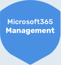 Blauw schild met M365 Management tekst