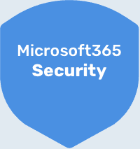 Blauw schild met M365 Security tekst