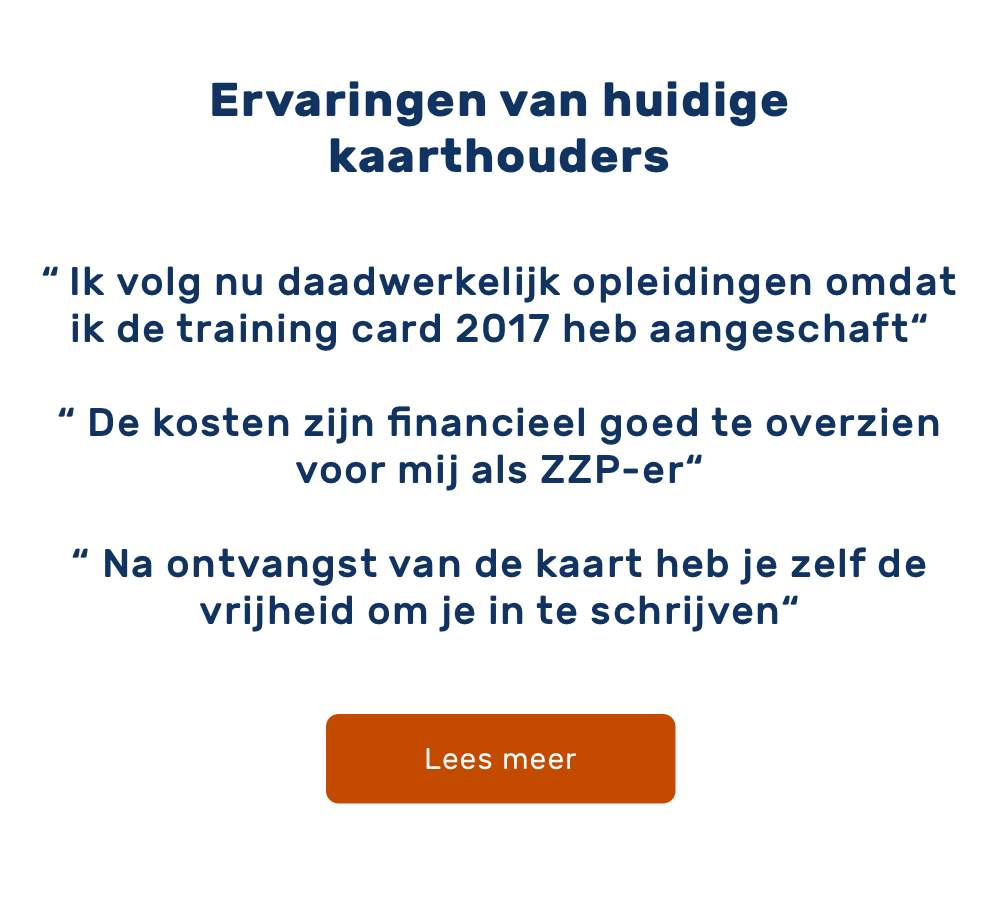 Ervaringen van huidige kaarthouders