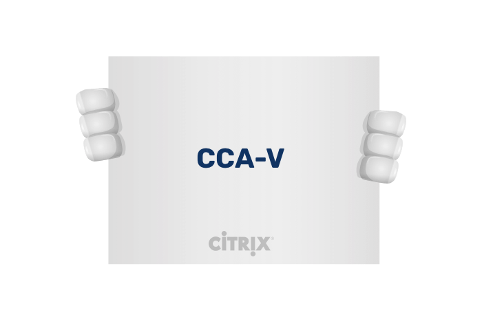 Buddy onze Mascotte met de tekst Citrix Certified Associate - Virtualization