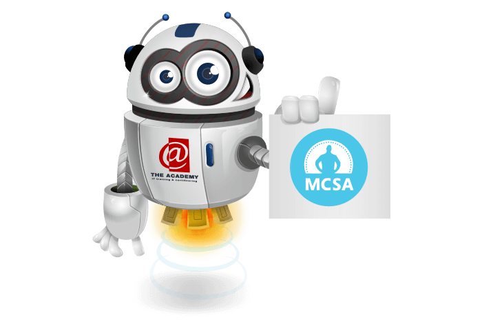 Buddy de mascotte met het MCSA Logo