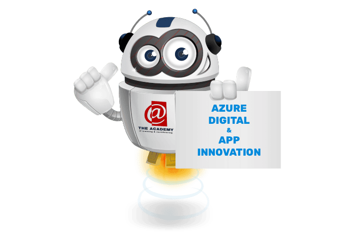 Buddy onze mascotte met Azure Digitial & App Innovation erop