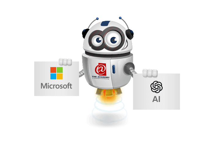 Buddy met het Microsoft en AI logo